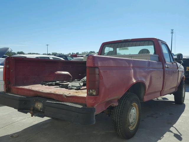 1FTEF25H5RNA42758 - 1994 FORD F250 RED photo 4