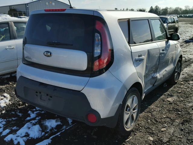 KNDJN2A20E7720494 - 2014 KIA SOUL SILVER photo 4