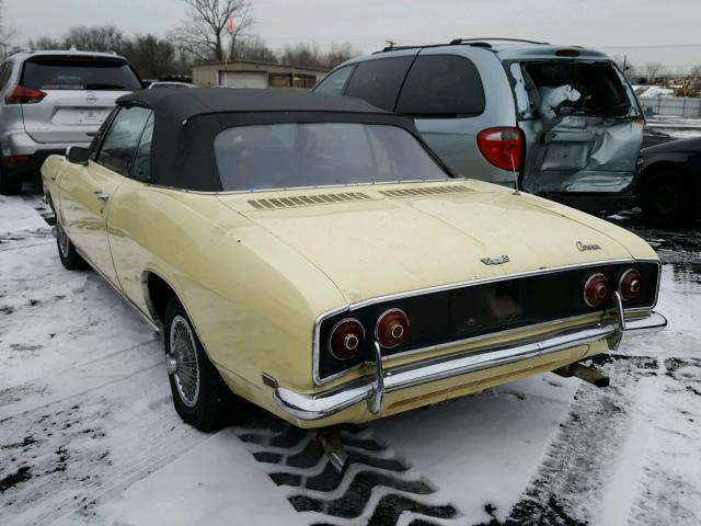 105678W104446 - 1968 CHEVROLET CORVAIR YELLOW photo 3