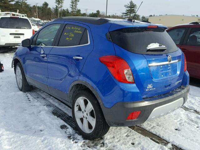 KL4CJFSB4GB544537 - 2016 BUICK ENCORE CON BLUE photo 3