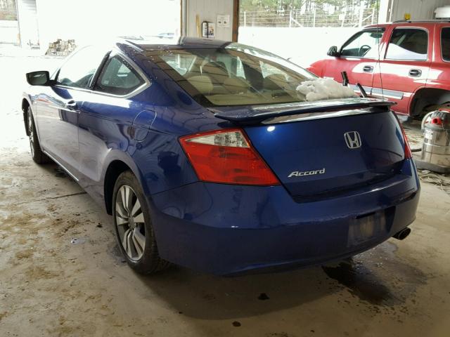 1HGCS12389A012197 - 2009 HONDA ACCORD LX BLUE photo 3