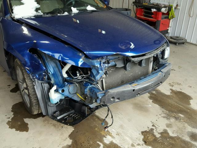 1HGCS12389A012197 - 2009 HONDA ACCORD LX BLUE photo 9