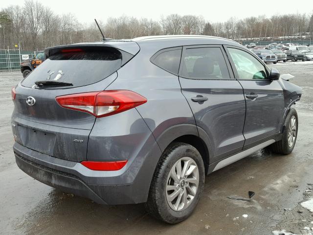 KM8J3CA49HU551235 - 2017 HYUNDAI TUCSON LIM GRAY photo 4