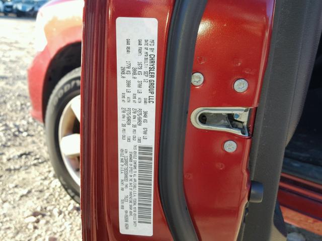 1C6RR6FT9DS500693 - 2013 RAM 1500 ST RED photo 10