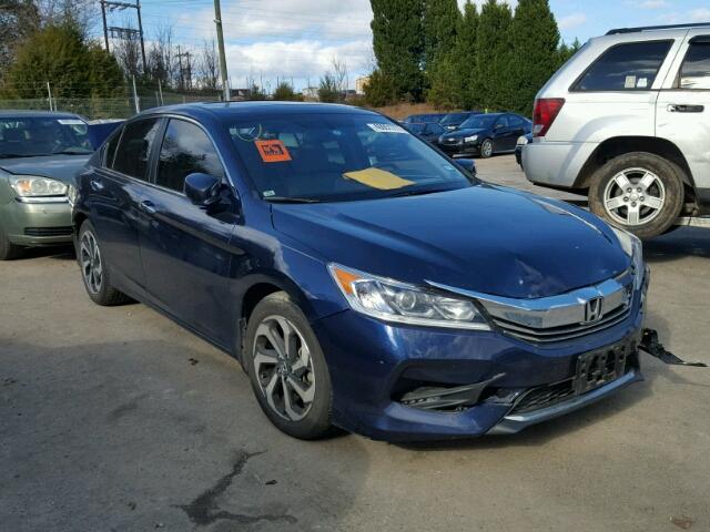 1HGCR2F80GA007760 - 2016 HONDA ACCORD EXL BLUE photo 1