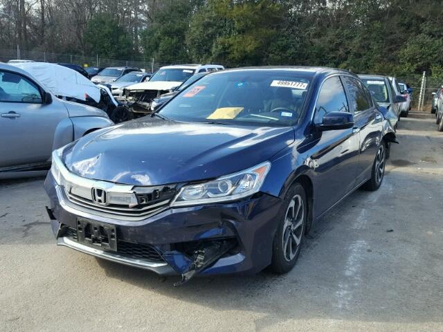 1HGCR2F80GA007760 - 2016 HONDA ACCORD EXL BLUE photo 2