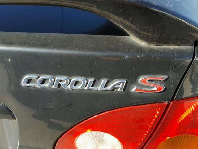 1NXBR32E34Z246155 - 2004 TOYOTA COROLLA S BLACK photo 9