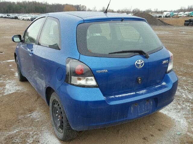 JTDJT923975101204 - 2007 TOYOTA YARIS BLUE photo 3