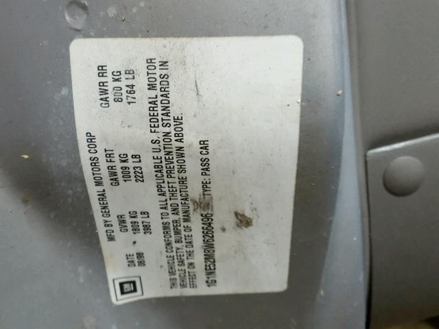 1G1NE52M8W6266496 - 1998 CHEVROLET MALIBU LS Boz foto 10