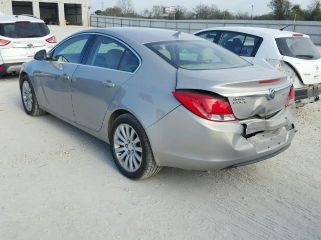 W04GN5EC7B1142496 - 2011 BUICK REGAL CXL GOLD photo 3