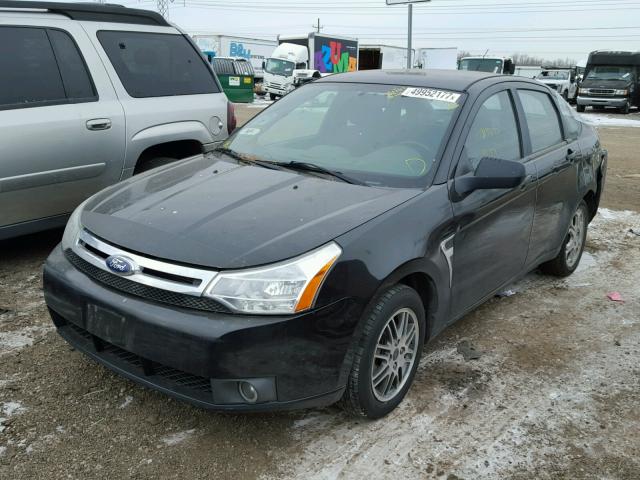 1FAHP35N08W173505 - 2008 FORD FOCUS SE BLACK photo 2