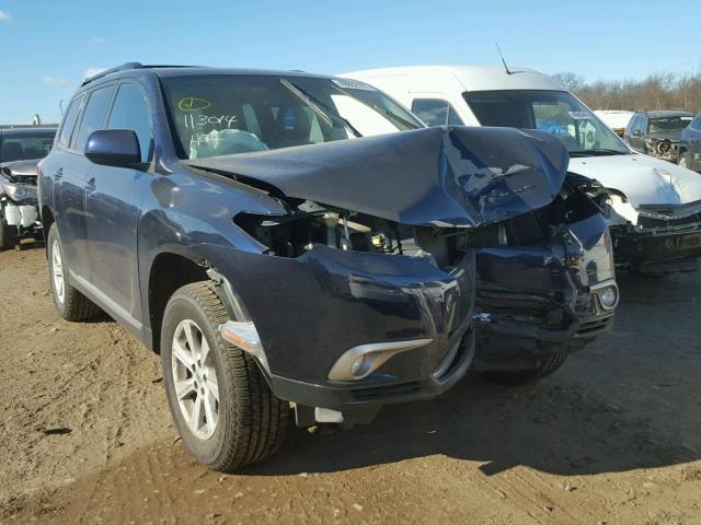 5TDBK3EH4DS214995 - 2013 TOYOTA HIGHLANDER BLUE photo 9