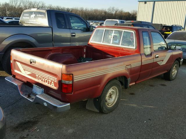 JT4RN93S6K0004681 - 1989 TOYOTA PICKUP 1/2 RED photo 4