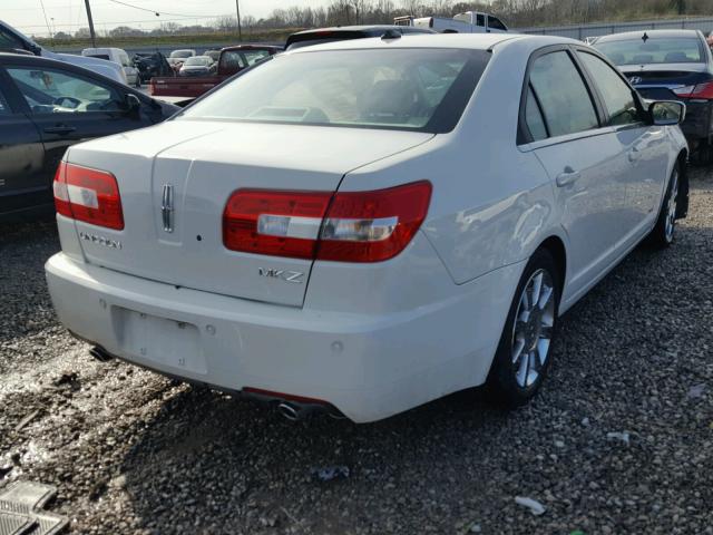 3LNHM26T38R624743 - 2008 LINCOLN MKZ WHITE photo 4