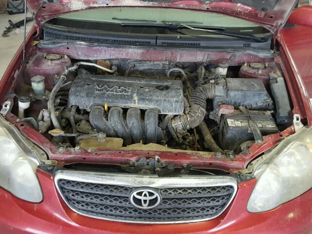 1NXBR32E26Z601836 - 2006 TOYOTA COROLLA CE RED photo 7