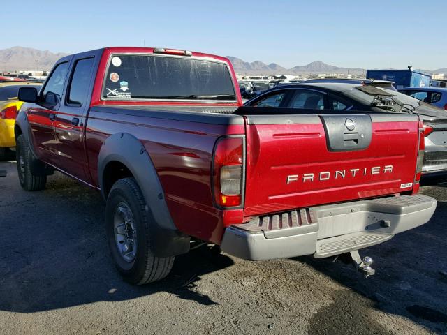 1N6ED29X12C394869 - 2002 NISSAN FRONTIER C RED photo 3