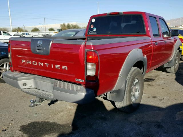 1N6ED29X12C394869 - 2002 NISSAN FRONTIER C RED photo 4