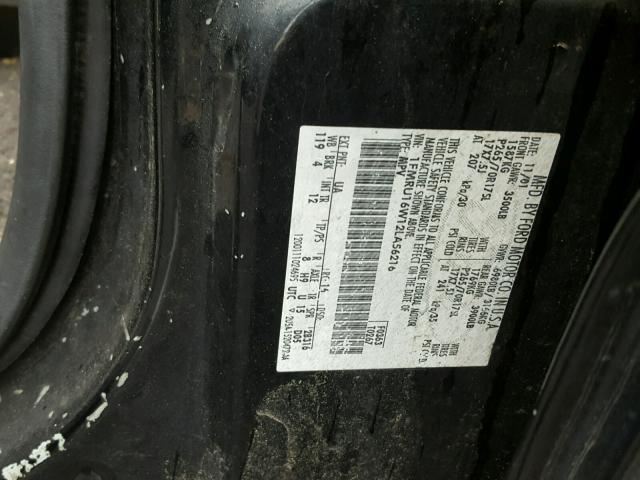 1FMRU16W12LA56216 - 2002 FORD EXPEDITION BLACK photo 10