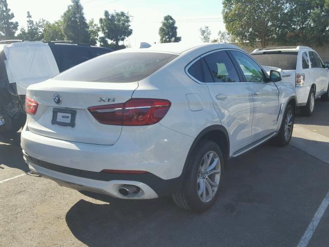 5UXKU2C53F0N76866 - 2015 BMW X6 XDRIVE3 WHITE photo 4