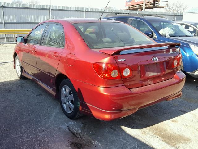 1NXBR32E95Z494105 - 2005 TOYOTA COROLLA CE BURGUNDY photo 3