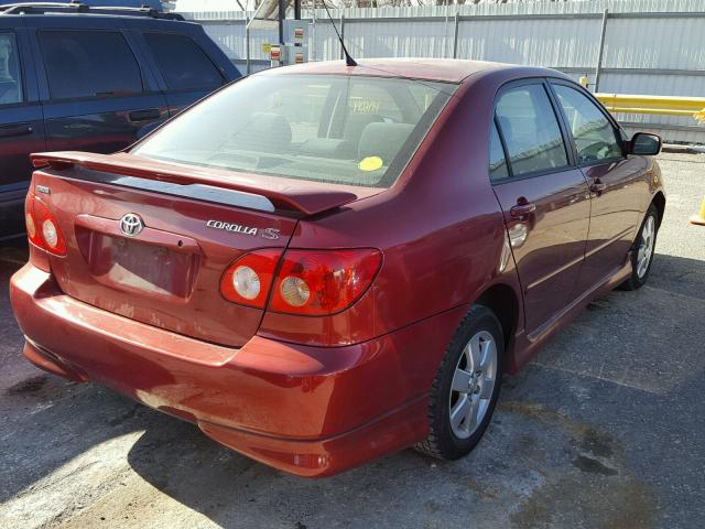 1NXBR32E95Z494105 - 2005 TOYOTA COROLLA CE BURGUNDY photo 4