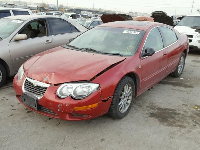 2C3HE66G22H266229 - 2002 CHRYSLER 300M RED photo 2