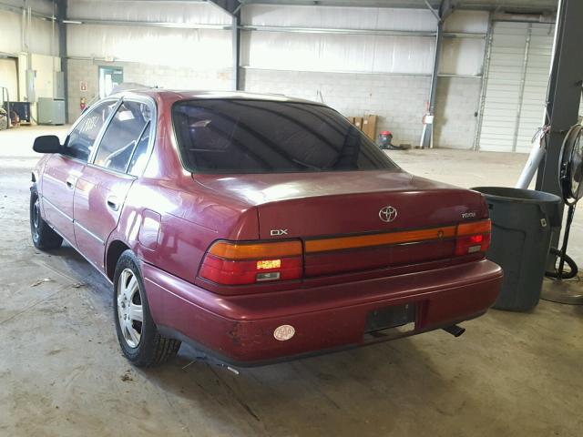 JT2AE09E1P0002329 - 1993 TOYOTA COROLLA LE MAROON photo 3