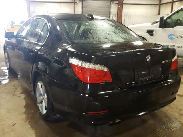 WBANV13538CZ58674 - 2008 BMW 528 XI BLACK photo 3