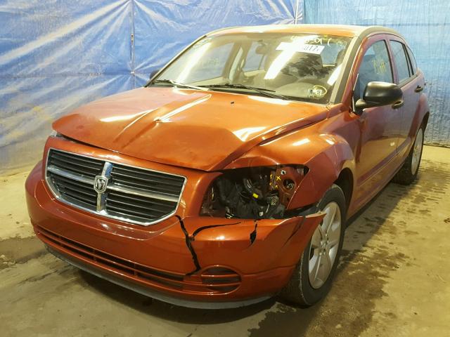 1B3HB48B47D161966 - 2007 DODGE CALIBER SX ORANGE photo 2