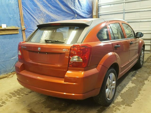 1B3HB48B47D161966 - 2007 DODGE CALIBER SX ORANGE photo 4