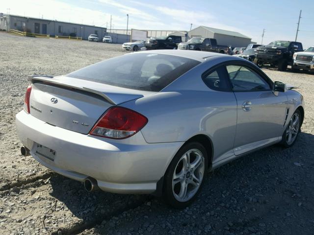 KMHHN65FX6U216312 - 2006 HYUNDAI TIBURON GT SILVER photo 4