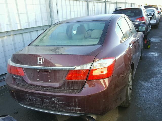 1HGCR2F35FA248183 - 2015 HONDA ACCORD LX BURGUNDY photo 4