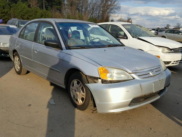 1HGES16592L078577 - 2002 HONDA CIVIC LX SILVER photo 1