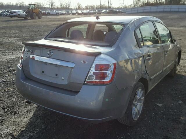 3N1AB6AP8CL710772 - 2012 NISSAN SENTRA 2.0 SILVER photo 4