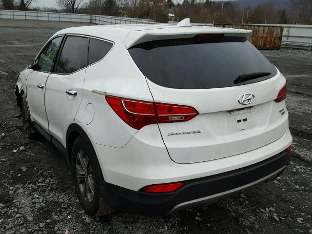 5XYZTDLB6FG281792 - 2015 HYUNDAI SANTA FE S WHITE photo 3