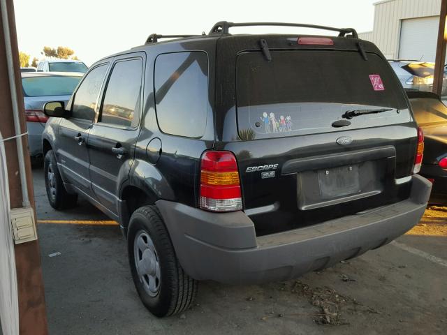 1FMYU01B32KC91264 - 2002 FORD ESCAPE XLS BLACK photo 3