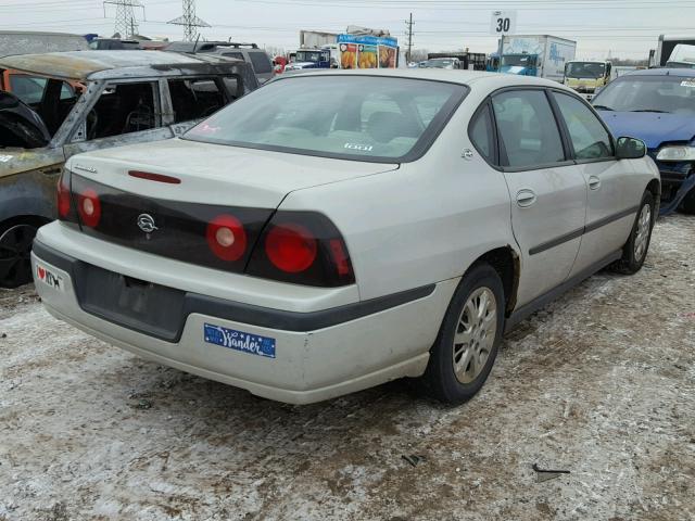 2G1WF52EX49311342 - 2004 CHEVROLET IMPALA CREAM photo 4