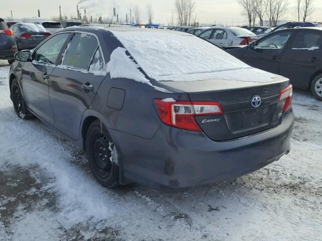 4T1BD1FK1CU030712 - 2012 TOYOTA CAMRY HYBR GRAY photo 3