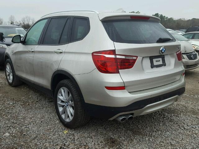 5UXWZ7C5XF0M83326 - 2015 BMW X3 SDRIVE2 Сұр фото 3