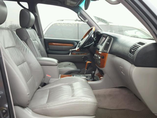 JTJHT00WX43539659 - 2004 LEXUS LX 470 GRAY photo 5