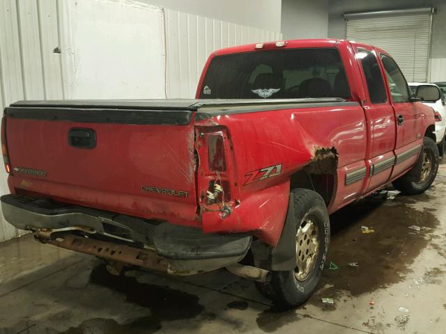 2GCEK19TX21304771 - 2002 CHEVROLET SILVERADO RED photo 4