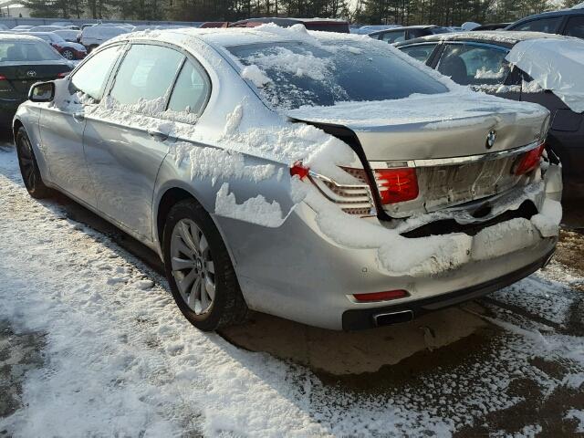 WBAKC8C59AC430516 - 2010 BMW 750 LI SILVER photo 3