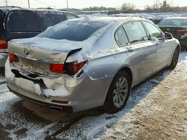 WBAKC8C59AC430516 - 2010 BMW 750 LI SILVER photo 4