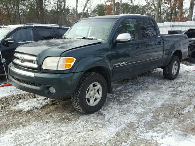 5TBDT44104S435342 - 2004 TOYOTA TUNDRA DOU GREEN photo 2