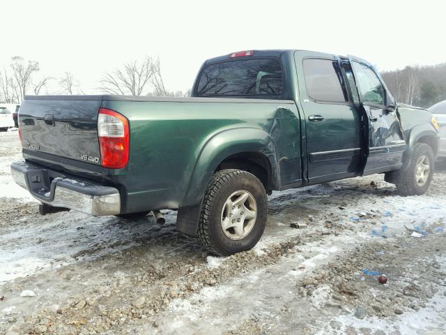 5TBDT44104S435342 - 2004 TOYOTA TUNDRA DOU GREEN photo 4