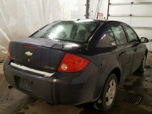 1G1AK58F087134250 - 2008 CHEVROLET COBALT LS BLUE photo 4