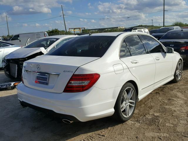 WDDGF8AB9EA912385 - 2014 MERCEDES-BENZ C 300 4MAT WHITE photo 4