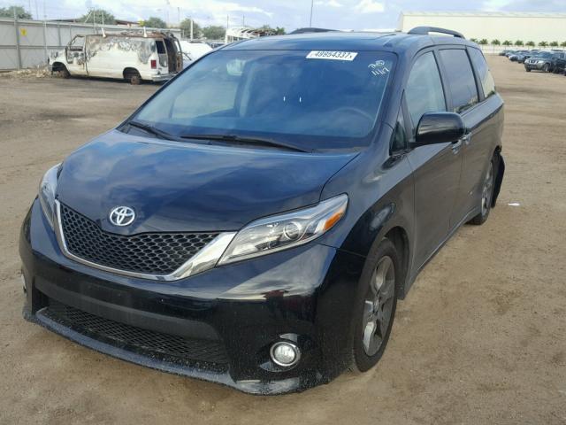 5TDXK3DC0GS750536 - 2016 TOYOTA SIENNA SE BLACK photo 2