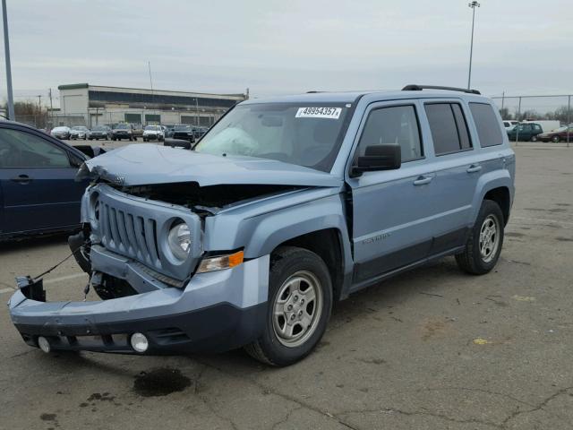 1C4NJPBA5ED531776 - 2014 JEEP PATRIOT SP BLUE photo 2