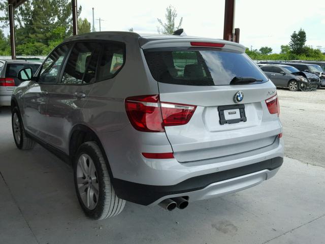 5UXWX7C5XG0S16713 - 2016 BMW X3 XDRIVE3 SILVER photo 3